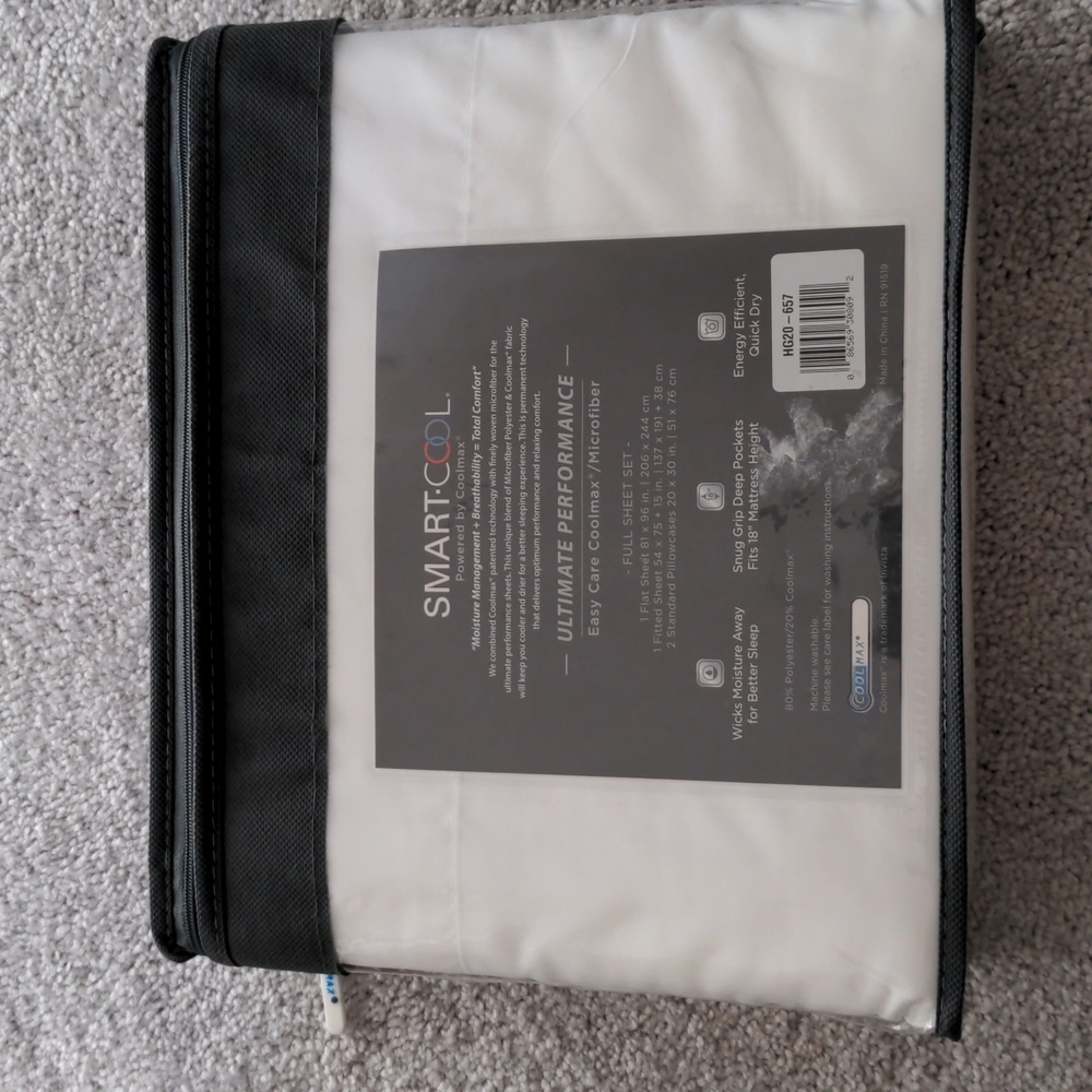 Full sheet set  microfibre (white) smart cool - Picture 3 of 3